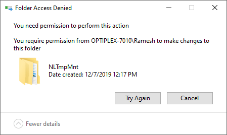nltmpmnt folder cannot delete
