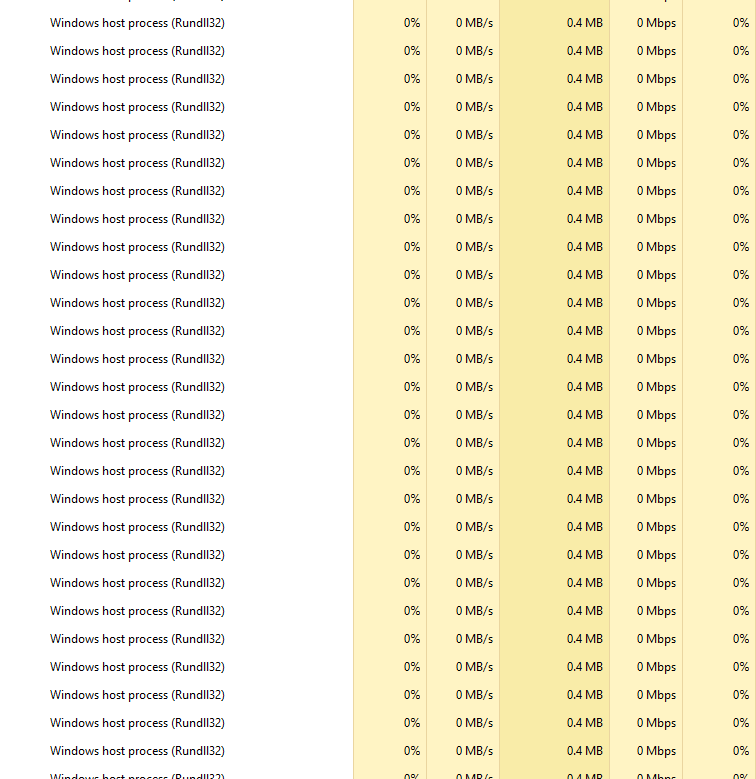 rundll32 processes in task manager - nvidia geforce experience