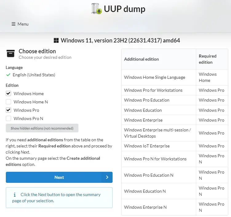 download windows iso from uupdump