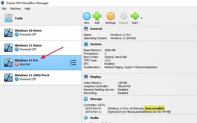 oracle vm - add vbox, vdi