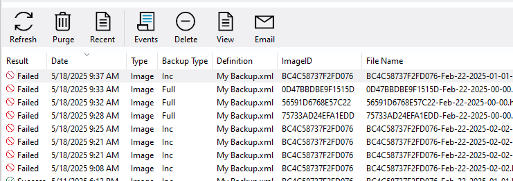 macrium reflect error 0x01 - mft corrupt