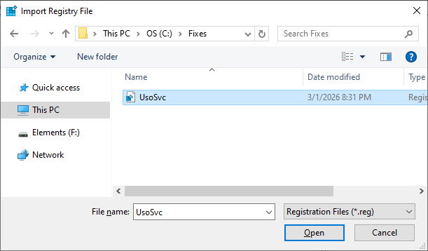 import .reg file as trustedinstaller