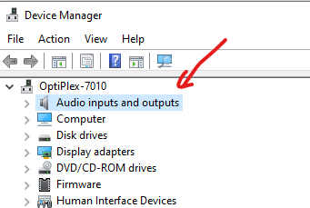 device manager tree view node