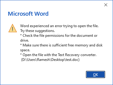 legacy office files open read-only error
