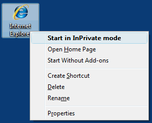 How to Start Internet Explorer in InPrivate Browsing Mode by Default ...