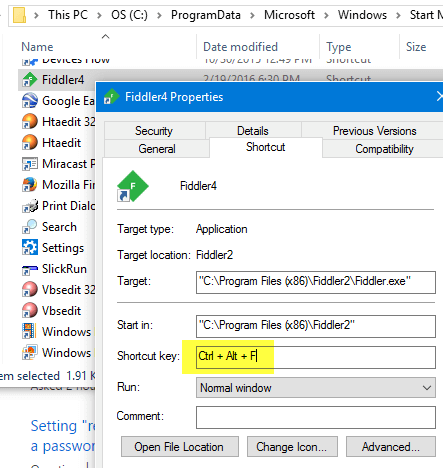 how to assign hotkeys in windows 10